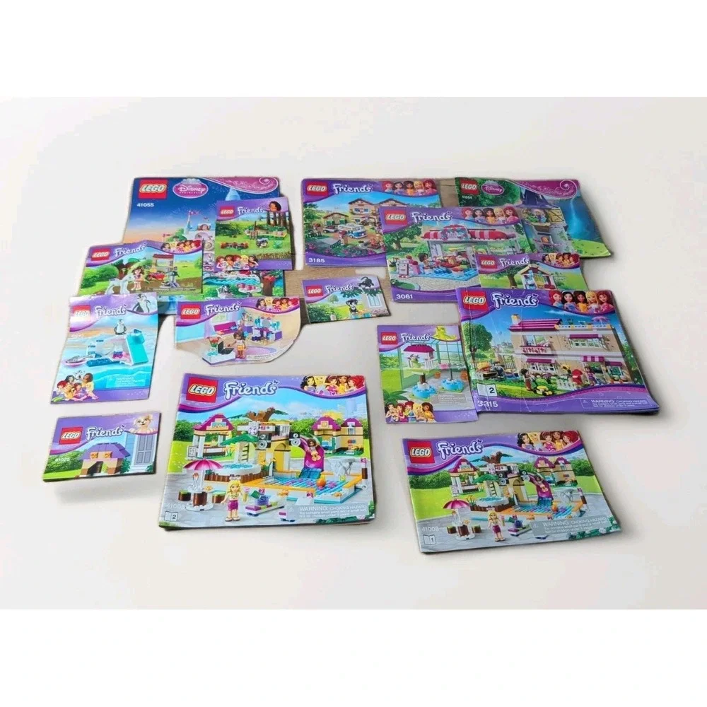 LEGO FRIENDS Instruction Manuals: Lot of 16 Booklets Disney Princess